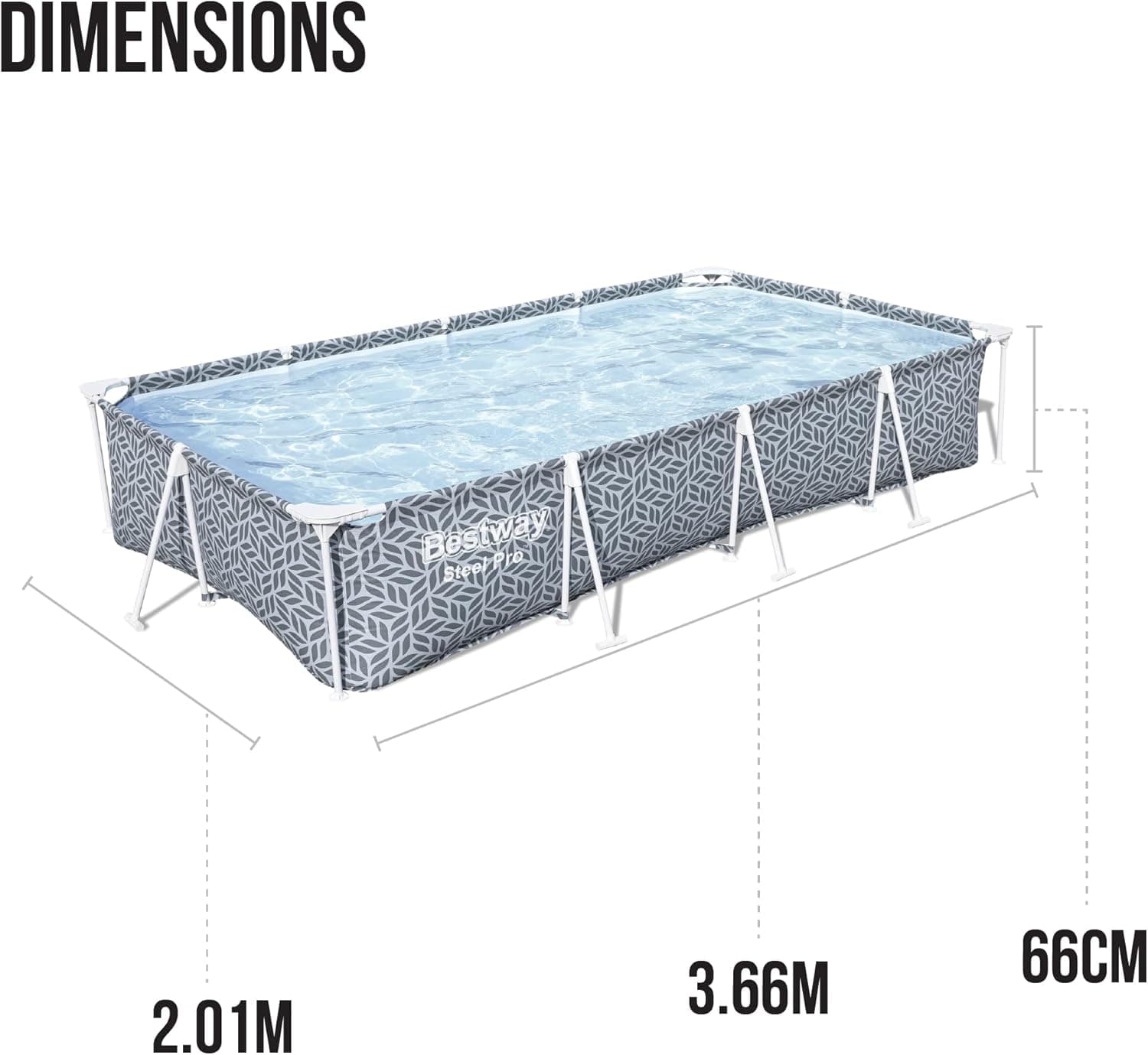 Piscine 3.66m × 2.01m × 66cm - Piscine Express